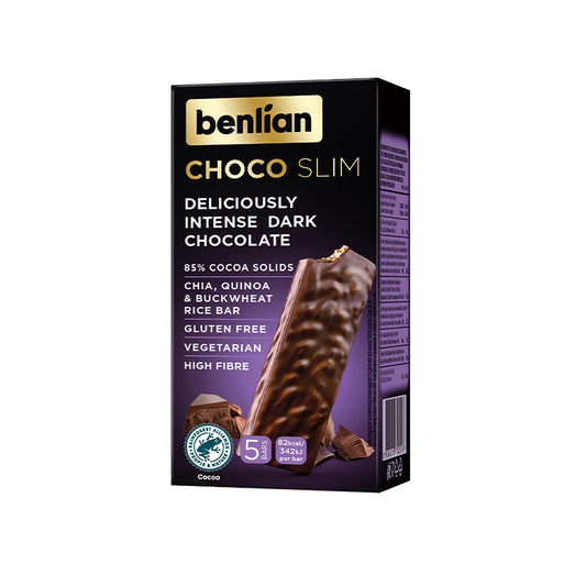 CHOCO SLIM rice bars - Dark Chocolate (5pcsx16gr) 