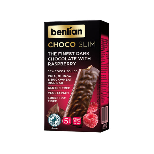 CHOCO SLIM rice bars - Raspberry (5pcsx16gr)