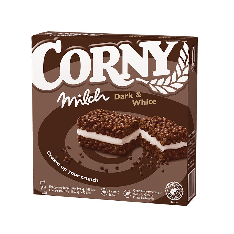 CORNY MILK DARK & WHITE – (4x30g)