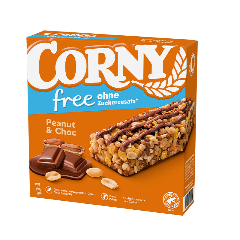 CORNY FREE – Peanut & Choc (6x20g)