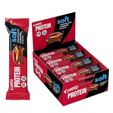 CORNY PROTEIN SOFT BARS – Chocolate Caramel (12pcs x 45g)