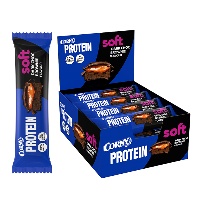 CORNY PROTEIN SOFT BARS – Dark Choc Brownie (12pcs x 45g)
