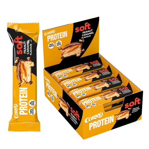 CORNY PROTEIN SOFT BARS – Peanut Caramel (12pcs x 45g)