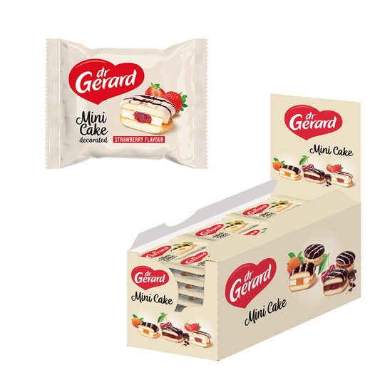 Dr Gerard - Mini cake decorated Strawberry flavour 27,3g x 20pcs