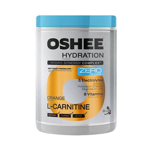 OSHEE Hydration ZERO Powder – ORANGE / L-CARNITINE 330g (22μερίδες x 15g)