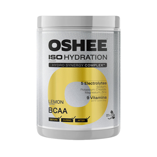 OSHEE ISO Hydration Powder – LEMON BCAA 550g (22μερίδες x 25g)