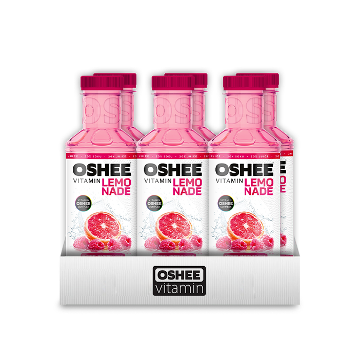 OSHEE VITAMIN LEMONADE RASPBERRY & GRAPEFRUIT 555ml X 6pcs