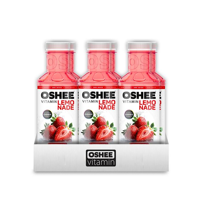 OSHEE VITAMIN LEMONADE STRAWBERRY 555ml X 6pcs
