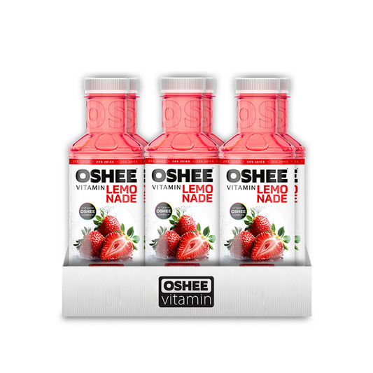 OSHEE VITAMIN LEMONADE STRAWBERRY 555ml X 6pcs