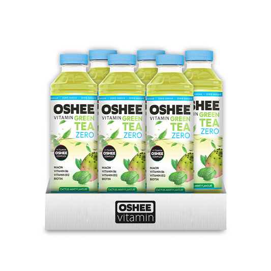 OSHEE Vitamin Green Tea ZERO Cactus - Mint (555 ml) x6