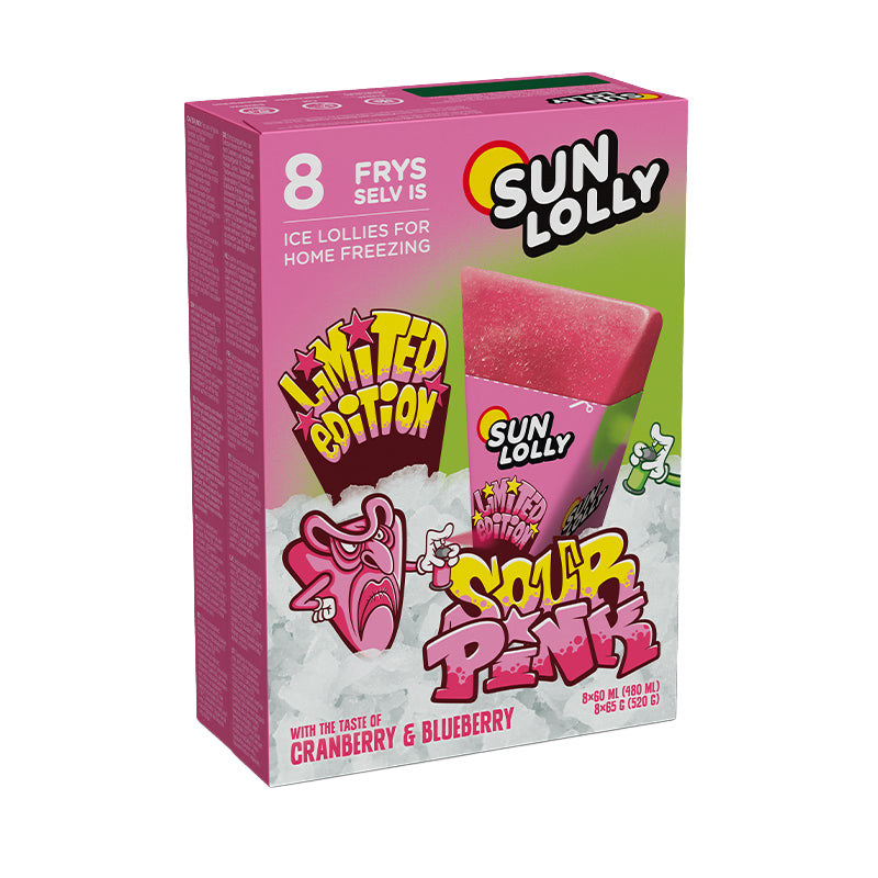 Sun Ice Lolly παγωτά με γλυκόξινη γεύση Cranberry και Blueberry (8x60ml)