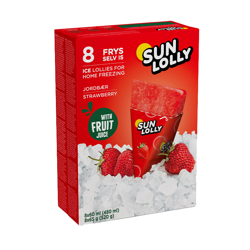 Sun Lolly παγωτάκια με γεύση Strawberry (8x60ml)