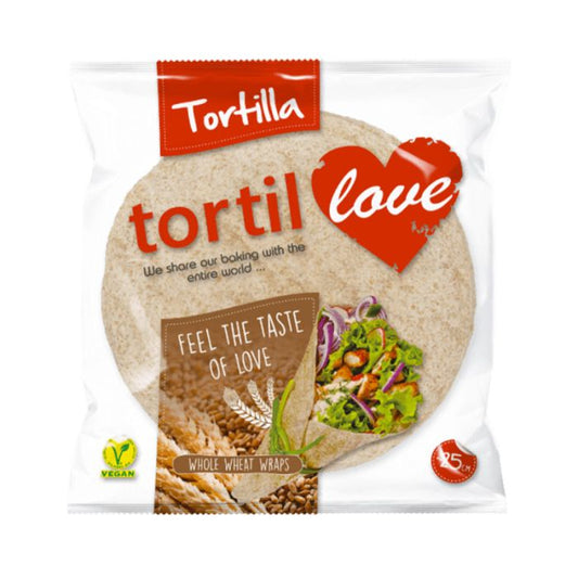 TORTILLOVE WHOLE WHEAT TORTILLA 25cm x 6 pieces