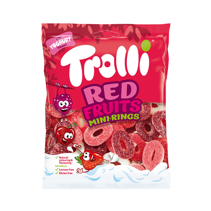 TROLLI RED FRUITS MINI-RINGS 100g