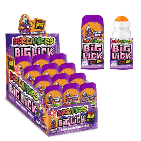 ZED CANDY SCREAMERS BIG LICK - PURPLE RAZZ (12x60ml)