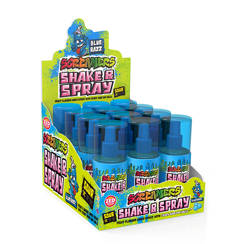 ZED SCREAMERS SHAKE & SPRAY - BLUE RAZZ (12x60ml)