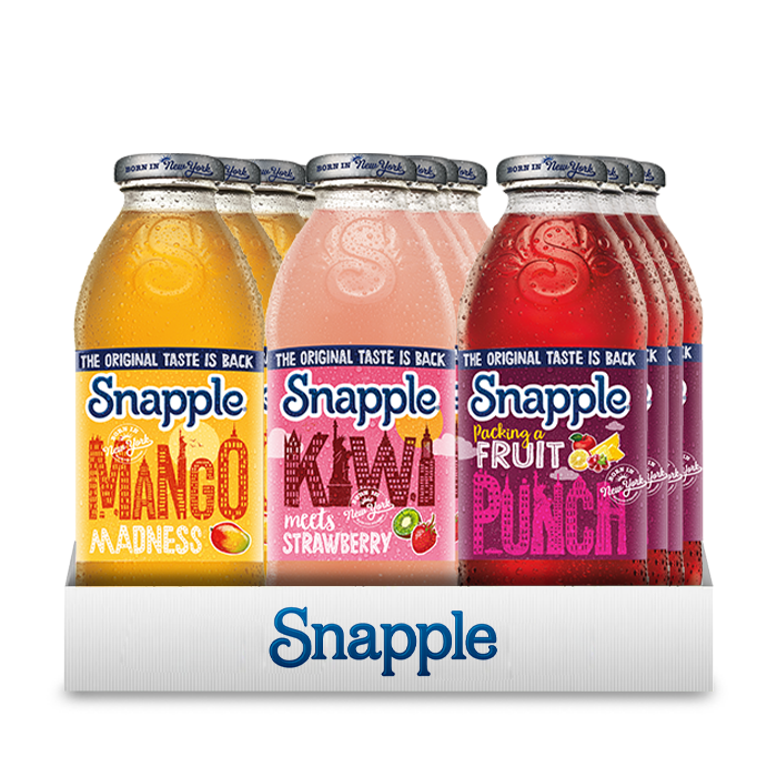 Snapple - Mix Κιβώτιο Με Όλες Τις Γεύσεις (12x473ml)