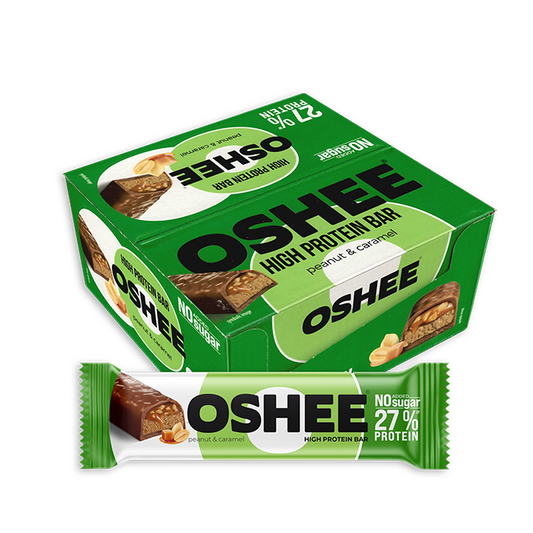 OSHEE PROTEIN BAR – PEANUT & CARAMEL 49g x 12pcs
