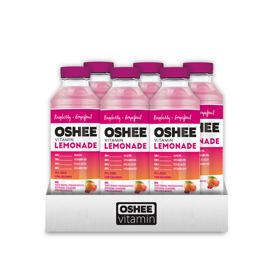 OSHEE VITAMIN LEMONADE RASPBERRY & GRAPEFRUIT 555ml X 6pcs