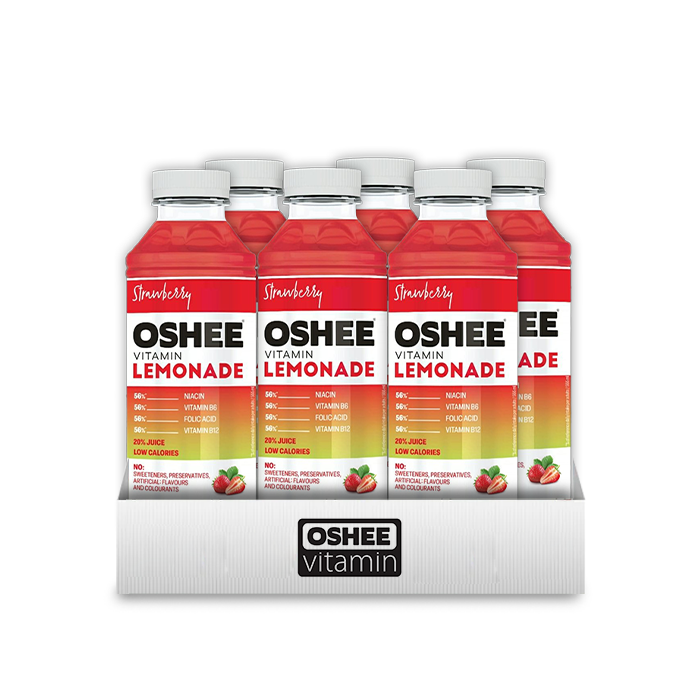 OSHEE VITAMIN LEMONADE STRAWBERRY 555ml X 6pcs