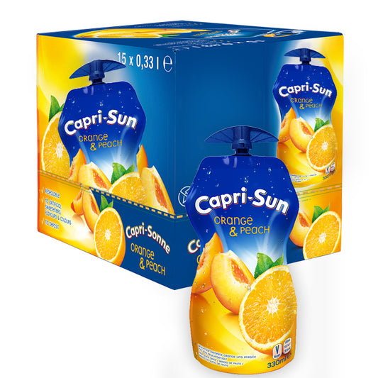 CAPRI SUN ORANGE & PEACH 330ml x 15pcs MULTIPACK