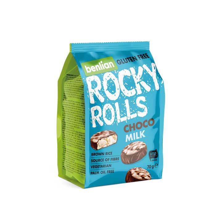 ROCKY ROLLS CHOCO MILK 70g