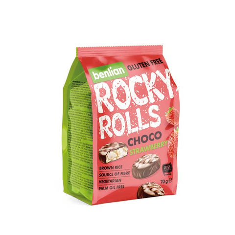 ROCKY ROLLS CHOCO STRAWBERRY 70g
