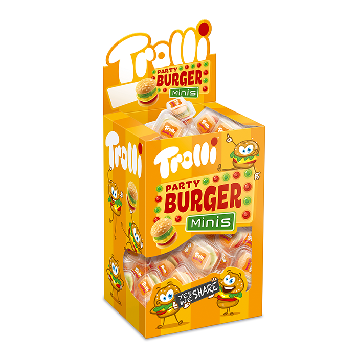 TROLLI PARTY BURGER MINIS  10g x 80