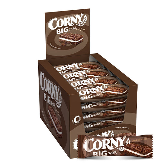 CORNY MILK BIG - DARK & WHITE 40g x 24 pcs