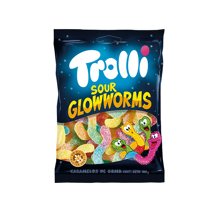 TROLLI SOUR GLOWWORMS 100g